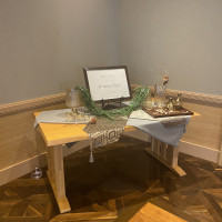 ウェルカムスペース例でテーブルが置いてありました。