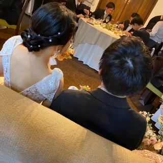 高砂ソファはゲストが寄ってきてくれやすく、楽しかったです。