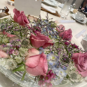 ゲストテーブルの装花|676817さんの赤坂 アプローズスクエア迎賓館の写真(1916319)