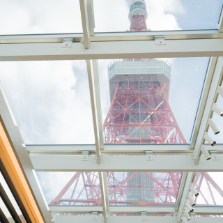 挙式から見える東京タワーの風景です。