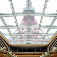チャペルから見上げる東京タワーは絶景です