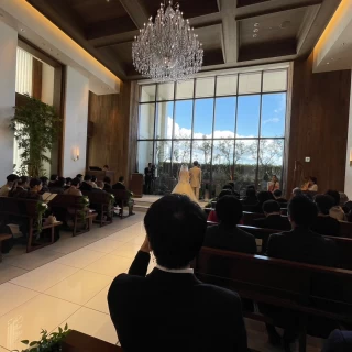 挙式の入場した後の写真です