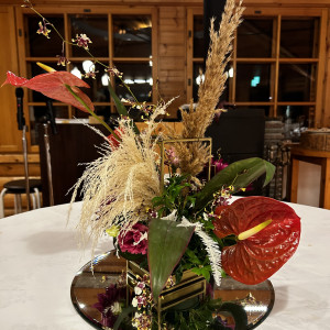 ゲストテーブル装花|677588さんのTHE NIDOM RESORT WEDDING  ニドムリゾートウエディングの写真(1922632)