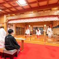 参列者ゼロでしたが、本格的な式でした。