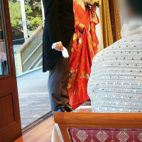 新婦と新婦父入場