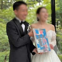 挙式にて、結婚証明書