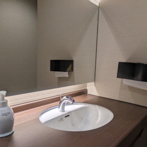 御手洗の手洗いスペースです。広い。|678743さんのSHOHAKUEN HOTEL 松柏園ホテルの写真(2105370)