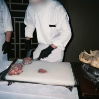 ローストビーフカット実演