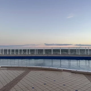 披露宴会場から見える景色（夕方）