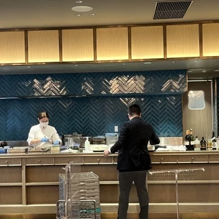 会場のご飯を出すところ