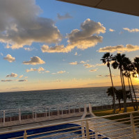 夕暮れ披露宴会場からの景色
