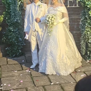 ガーデンセレモニーの写真撮影スペースにて