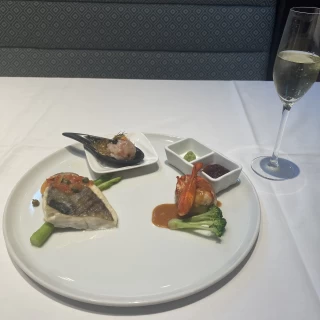 下見時のディナー料理。