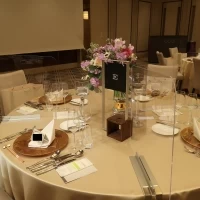 披露宴テーブルコーディネート。テーブルなばーは会場貸し出し可