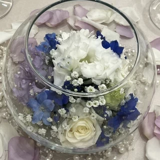 各テーブルのお花です。持ち帰りも用意してくれます。