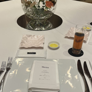 試食時のテーブルコーディネート|681592さんのノートルダム横浜みなとみらいの写真(1955118)
