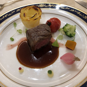 試食のお肉です|681632さんのリーガロイヤルホテル京都の写真(1954385)