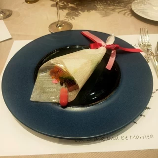 ブーケをイメージした料理です。