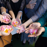 フラワー+手作りリボンを追加しました。