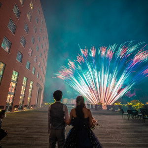 披露宴終わりの花火|682289さんのプレミアホテル門司港(旧門司港ホテル)の写真(1959253)