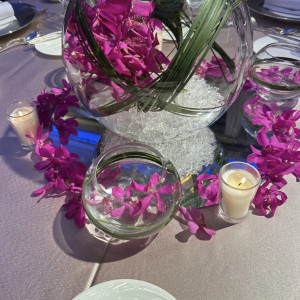 ゲストテーブル装花です|682383さんのHOTEL NEW OTANI HAKATA （ホテルニューオータニ博多）の写真(1961191)