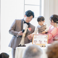 式中のゲームの司会進行は新郎新婦でしました