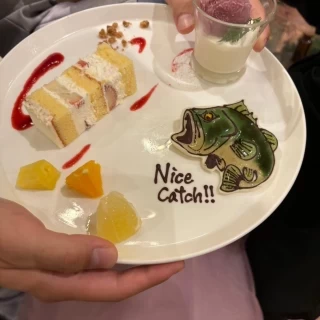 釣り好きの新郎へのシェフからのサプライズ