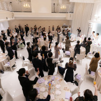 80名14テーブルだとこのくらいのスペースでした。