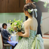 ドレス、花