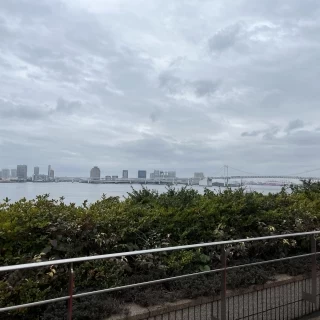 挙式会場の外のテラス