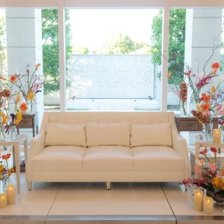 お花担当の方にこだわりを伝え、想像以上に素敵になりました