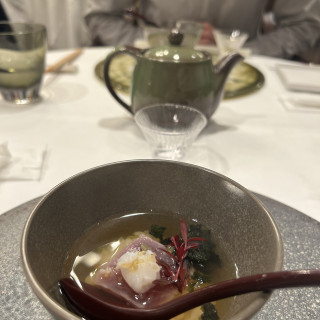 マグロとタコのお茶漬けは出汁が美味しい