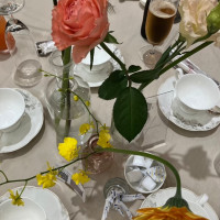 ゲストテーブル
装花の持ち込みはできなかったです