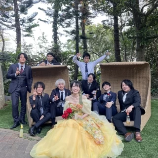 披露宴隣接のガーデンです