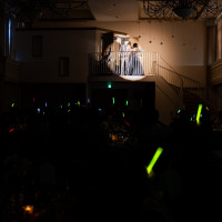 お色直しでサイリウム演出を取り入れました