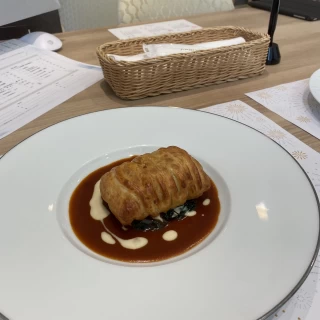 試食で出していただいた魚の包み焼きパイ