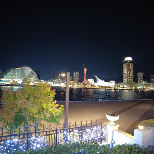 披露宴会場テラスからの夜景|685064さんのラ・スイート神戸オーシャンズガーデンの写真(1984447)