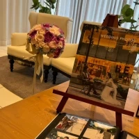 ウェルカムスペースにブーケを飾ってくれました。