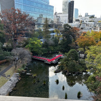 披露宴会場から見えるお庭の景色