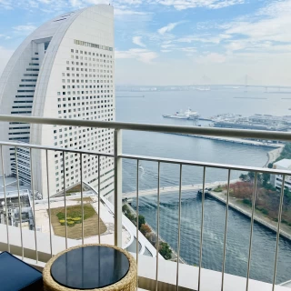 披露宴会場からみなとみらいの景色