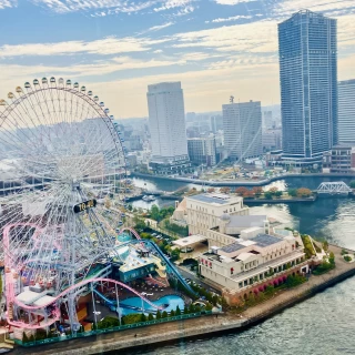 披露宴会場からのみなとみらいの景色