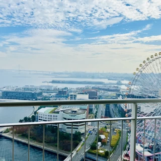 披露宴会場からのみなとみらいの景色