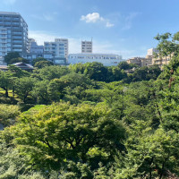 披露宴会場敷設のベランダからの風景