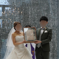 パズル型結婚証明書披露