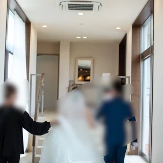 挙式会場までの道
