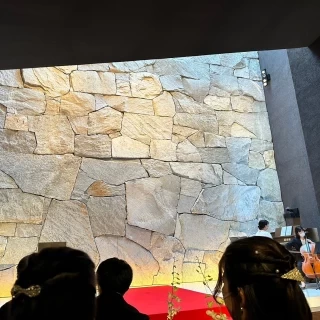 石壁がおしゃれでした