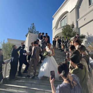大階段でフラワーシャワーができてとても良かったです