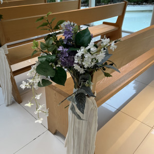 チャペルの造花も素敵でした|686941さんのASHIYA MONOLITH 旧逓信省芦屋別館 ～芦屋モノリス～の写真(2010394)