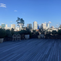 披露宴会場と同じフロアにあるテラス