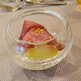 前菜　メロンとハム